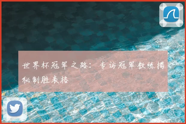 世界杯冠军之路:专访冠军教练揭秘制胜表格